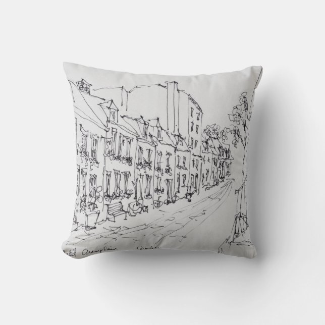 Rue du Petit Champlain, Quebec, Canada Cushion (Front)