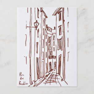 Rue du Rondier Grasse, France Postcard