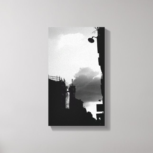 Rue Gassendi Paris Black White Photography Canvas (Front)