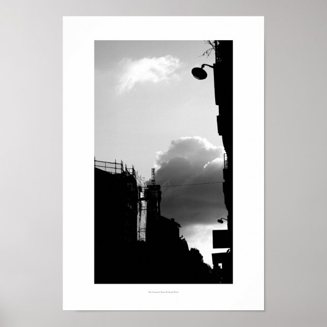 Rue Gassendi Paris Black White Photography Poster1 Poster (Front)
