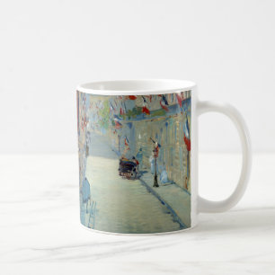 Rue Mosnier with Flags Manet French France Art Coffee Mug