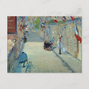 Rue Mosnier with Flags Manet French France Art Postcard