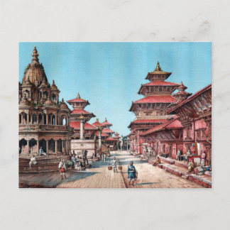 RUE PRINCIPALE DANS PATAN, NÉPAL (1887) POSTCARD