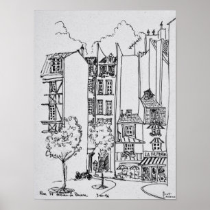 Rue Saint-Julien-le-Pauvre   Paris, France Poster