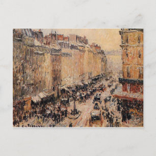 Rue Saint Lazare under Snow by Camille Pissarro Postcard