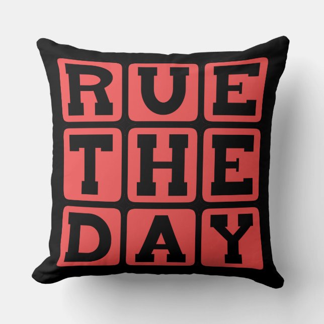 Rue The Day, Foreboding Foreshadowing Cushion (Front)