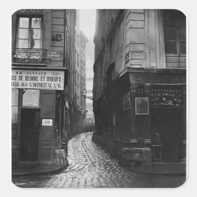 Rue Tirechape, from rue St. Honore, Paris Square Sticker (Front)