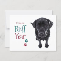 Ruff Year Funny Black Labrador Christmas Pandemic