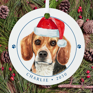 Ruff Year Funny Christmas Dog Quarantine Beagle  Metal Tree Decoration