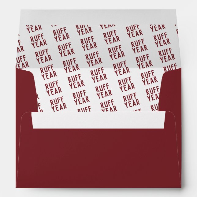 Ruff Year Red Christmas Envelope (Back (Bottom))