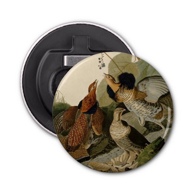 Ruffed Grouse Audubon Game Bird Bottle Opener (Front)