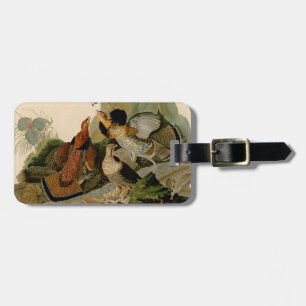 Ruffed Grouse Audubon Game Bird Luggage Tag