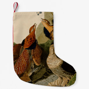 Ruffed Grouse Audubon Game Bird Small Christmas Stocking