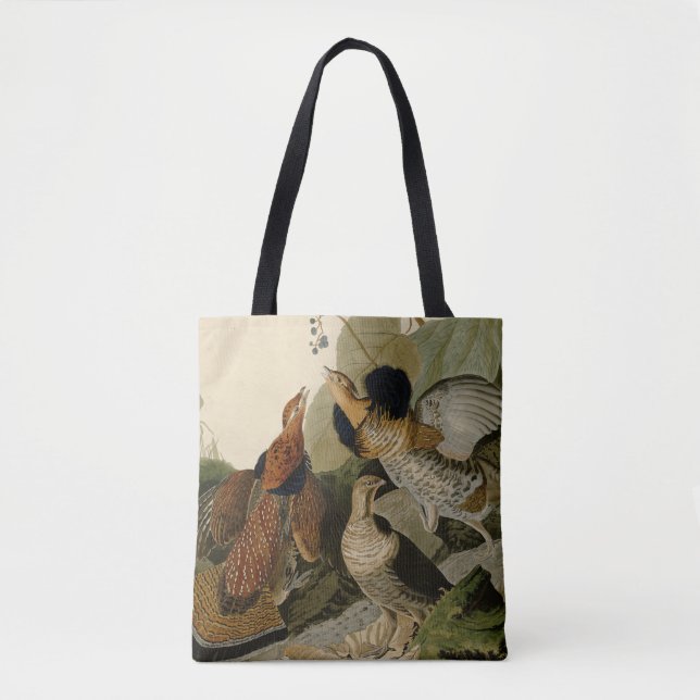 Ruffed Grouse Audubon Game Bird Tote Bag (Front)