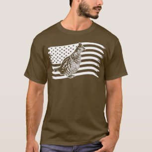 Ruffed Grouse bird hunting Creative vintage flag h T-Shirt