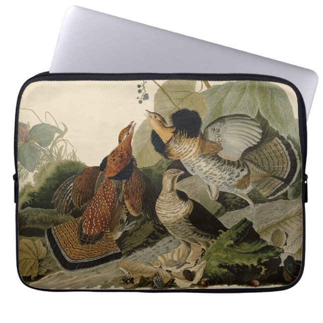Ruffed Grouse - from Audubon's Birds of America Po Laptop Sleeve (Front)