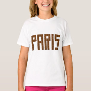 Ruffle white PARIS CHOCOLAT T T-shirt