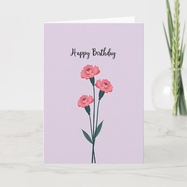 Ruffled Bloom Birthday Card (Front)
