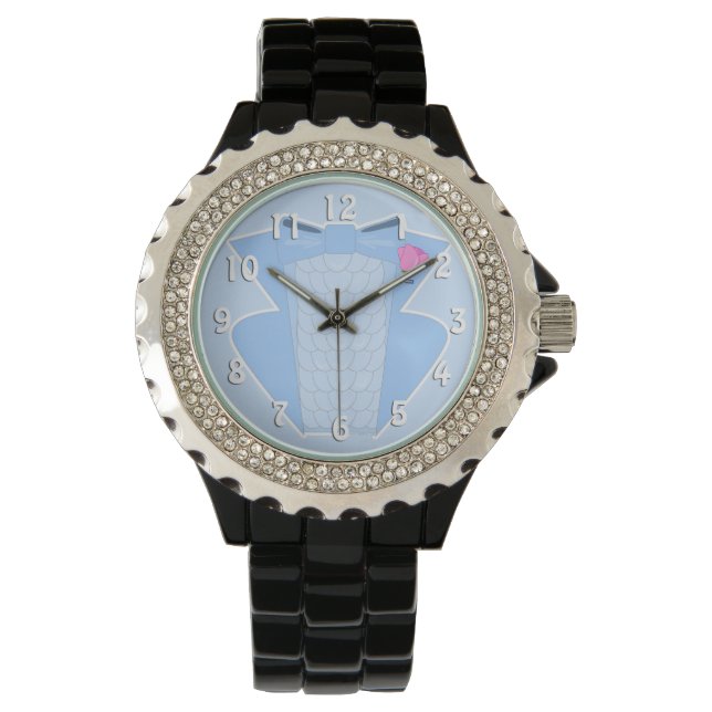 Ruffled Blue 70's Tuxedo Watch (Front)