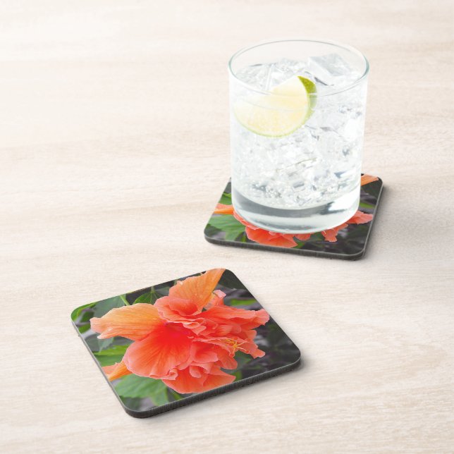Ruffled Orange Flower Coaster (Right Side)