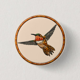 Rufous Hummingbird 3 Cm Round Badge