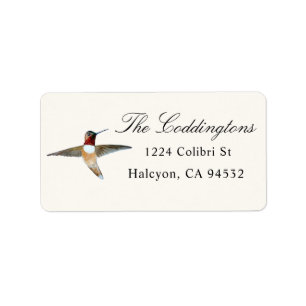 Rufous Hummingbird Address Label