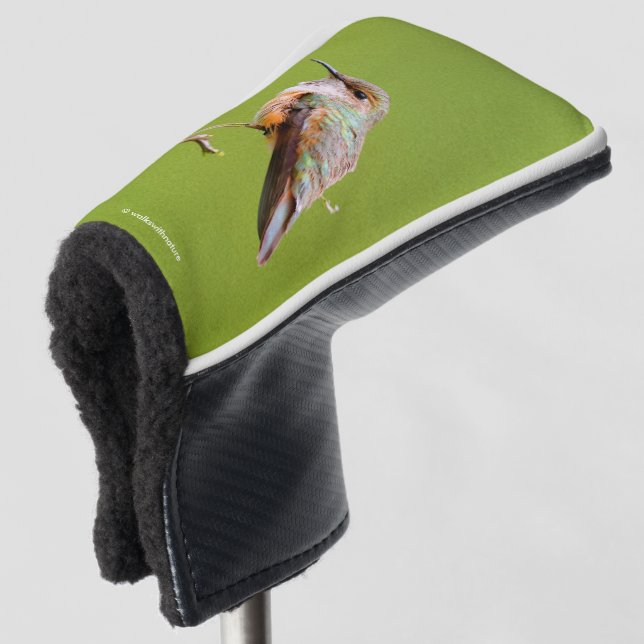 Rufous Hummingbird in the California Lilac Golf Head Cover (3/4 Front)