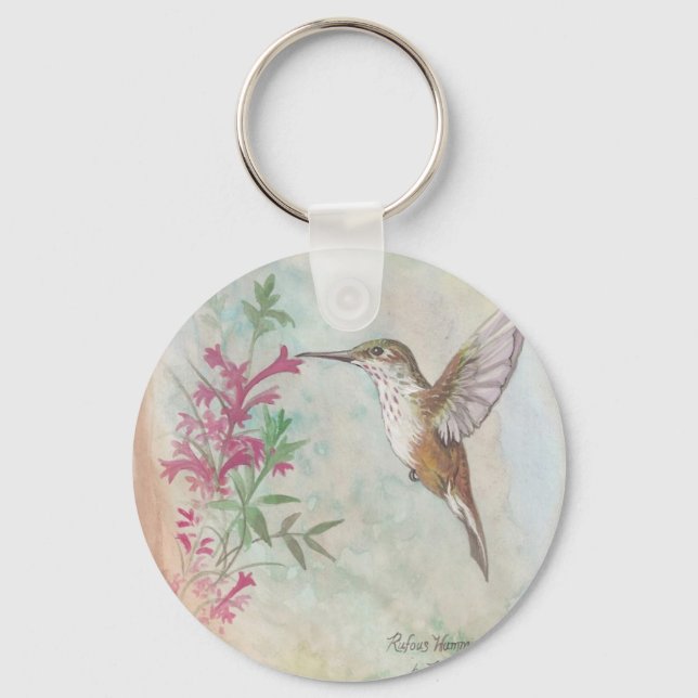 Rufous Hummingbird Key Ring (Front)