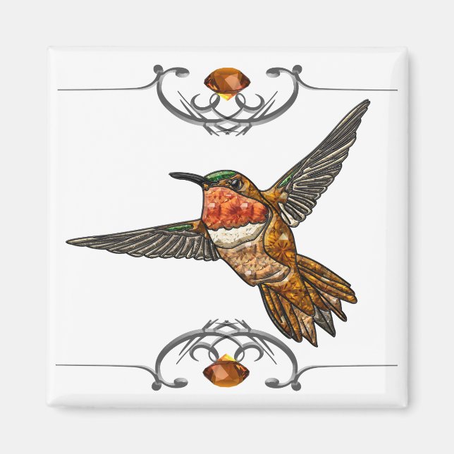 Rufous Hummingbird Magnet (Front)