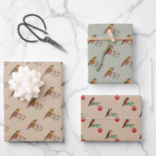 Rufous Hummingbirds Pattern Wrapping Paper Sheet