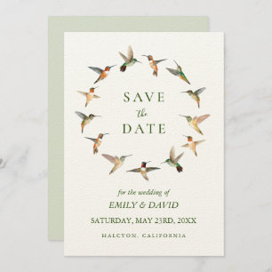 Rufous Hummingbirds Save the Date Announcement