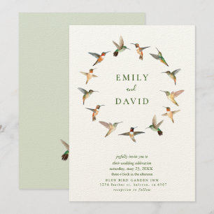 Rufous Hummingbirds Wedding Invitation