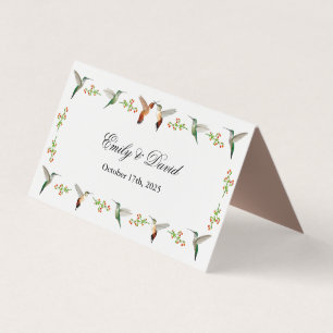 Rufous Hummingbirds Wedding Place Cards