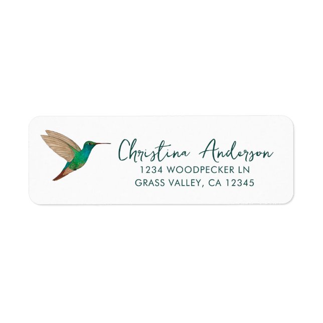 Rufous-tailed Hummingbird  Return Address Label (Front)