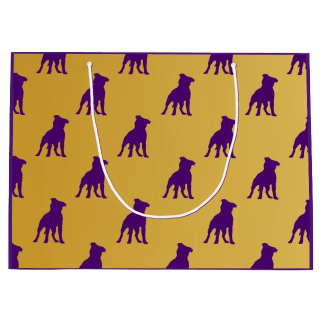 "Rufus" Que dog Gift Bag- Omega Psi Phi Large Gift Bag (Front)