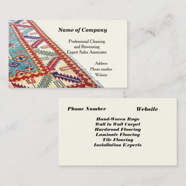 “Rug and Flooring” Business Card (Front/Back)