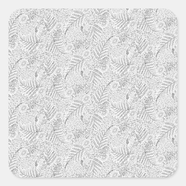 rug Design Thirty Six Square Sticker (Front)