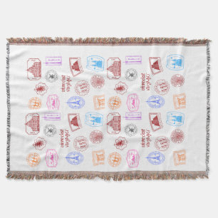 Rug for people who love to travel throw blanket