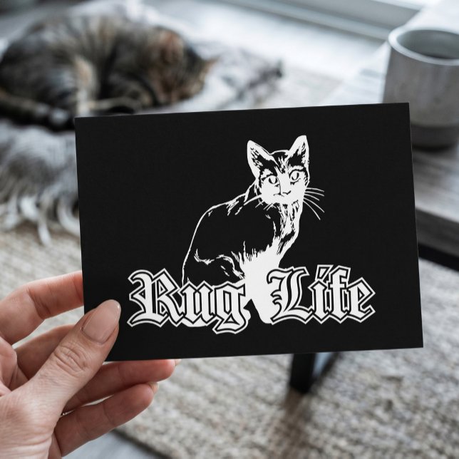Rug Life - Gangsta Cat Postcard (Creator Uploaded)