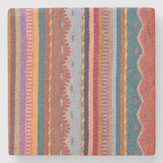 Rug patterns stone coaster (Front)