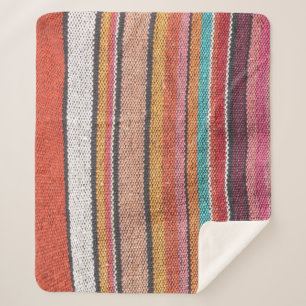 Rug Richness: Mexican Peruvian Textures Sherpa Blanket