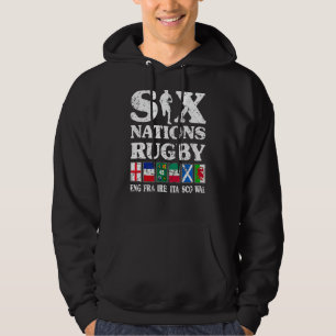 Rugby 6 Nations England France Ireland Italy Scotl Hoodie