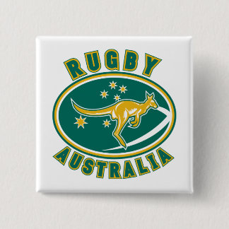 rugby australia kangaroo wallaby aussie 15 cm square badge