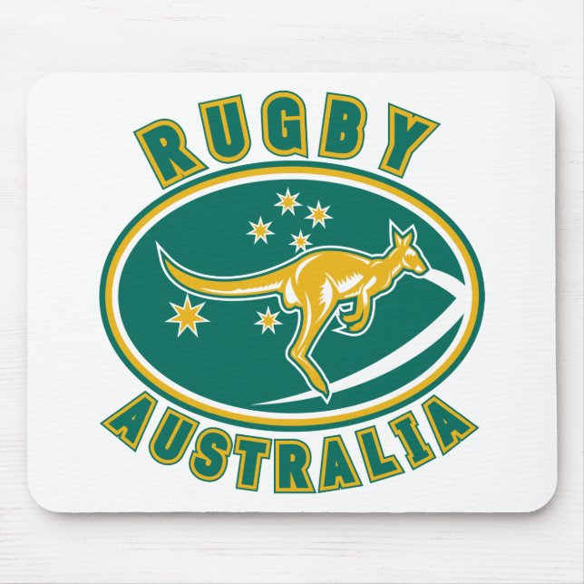 rugby australia kangaroo wallaby aussie mouse mat (Front)