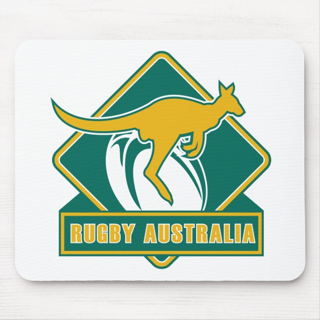 rugby australia kangaroo wallaby mouse mat (Front)