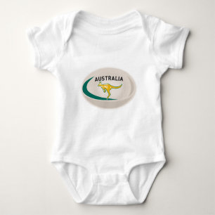 Rugby Ball Australia kangaroo wallaby Baby Bodysuit