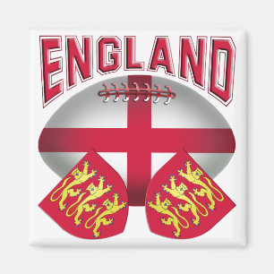 Rugby Ball Flag of England Magnet