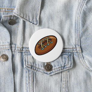 Rugby Ball Fun Sports Graphic 7.5 Cm Round Badge