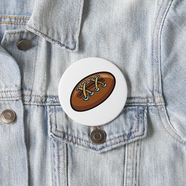 Rugby Ball Fun Sports Graphic 7.5 Cm Round Badge (Creator Uploaded)