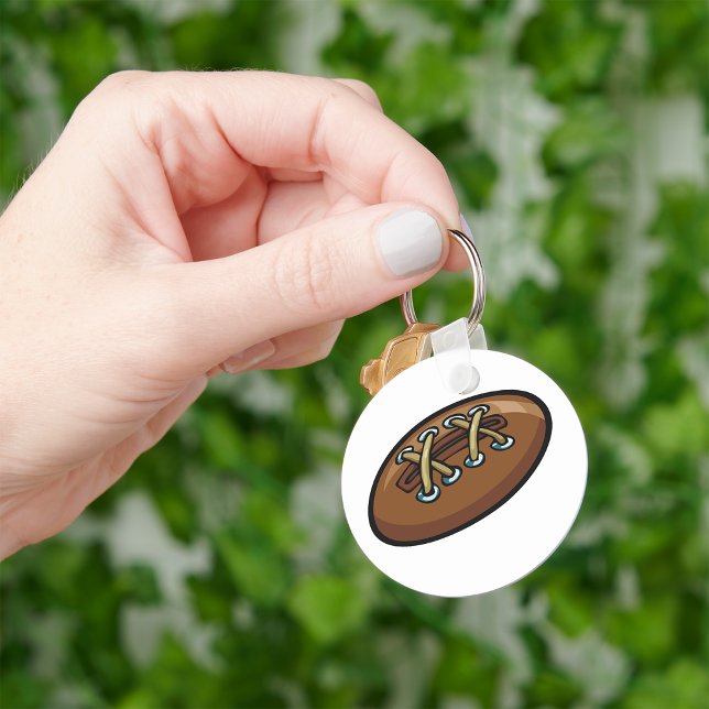 Rugby Ball Fun Sports Graphic Key Ring (Creator Uploaded)
